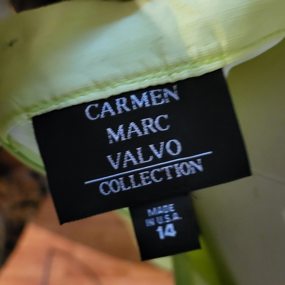 Elegant Carmen Marc Valvo Silk Pants - Size 14 - Picture 3 of 5